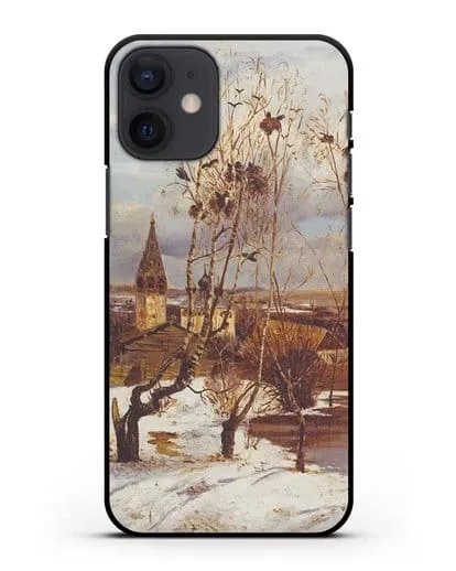 Чехол Грачи прилетели (Саврасов) силиконовый для iPhone 12 mini