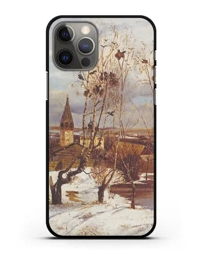 Чехол Грачи прилетели (Саврасов) силиконовый для iPhone 12 Pro