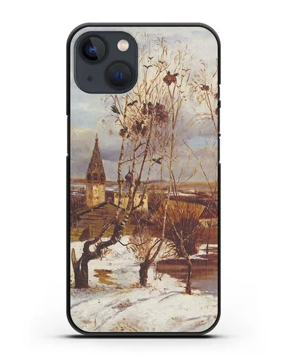 Чехол Грачи прилетели (Саврасов) силиконовый для iPhone 13 Mini