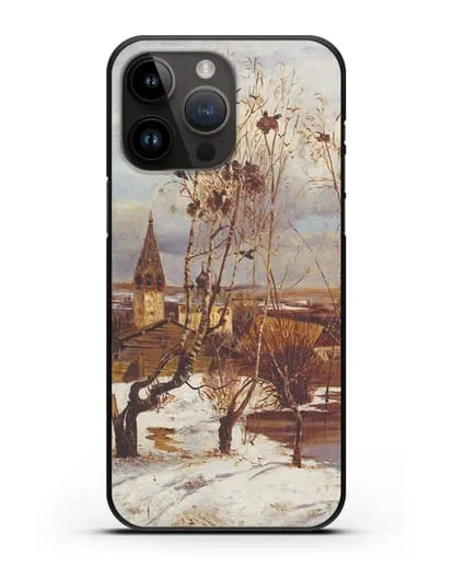 Чехол Грачи прилетели (Саврасов) силиконовый для iPhone 14 Pro Max