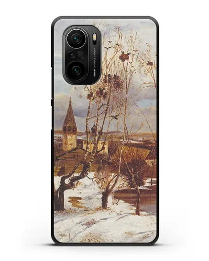 Чехол Грачи прилетели (Саврасов) силиконовый для Xiaomi Poco F3