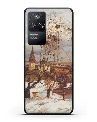 Чехол Грачи прилетели (Саврасов) силиконовый для Xiaomi Poco F4