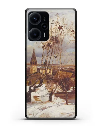 Чехол Грачи прилетели (Саврасов) силиконовый для Xiaomi Poco F5