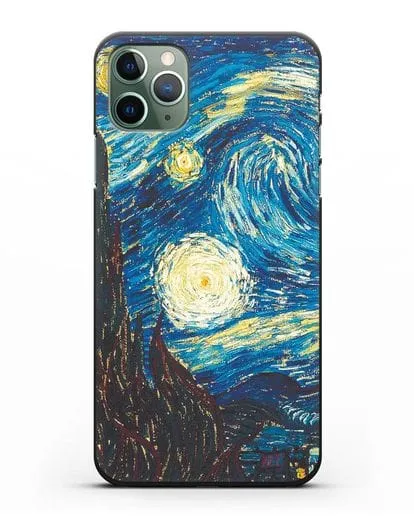 Чехол Звёздная ночь (Винсент ван Гог) силиконовый для iPhone 11 Pro