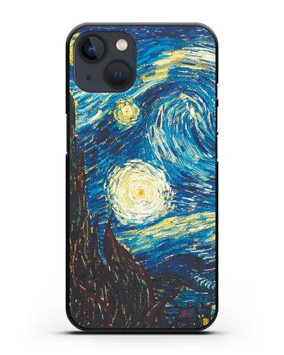 Чехол Звёздная ночь (Винсент ван Гог) силиконовый для iPhone 13