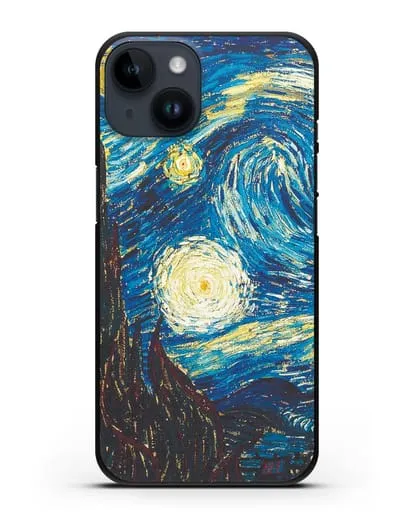 Чехол Звёздная ночь (Винсент ван Гог) силиконовый для iPhone 14
