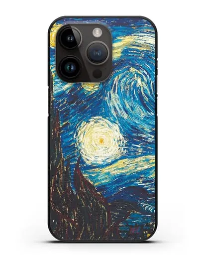 Чехол Звёздная ночь (Винсент ван Гог) силиконовый для iPhone 14 Pro