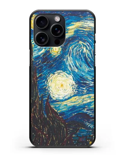 Чехол Звёздная ночь (Винсент ван Гог) силиконовый для iPhone 15 Pro Max