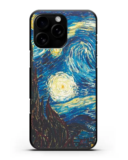 Чехол Звёздная ночь (Винсент ван Гог) силиконовый для iPhone 16 Pro Max