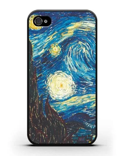 Чехол Звёздная ночь (Винсент ван Гог) силиконовый для iPhone 4/4s