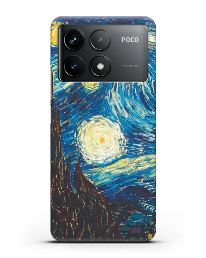 Чехол Звёздная ночь (Винсент ван Гог) силиконовый для Xiaomi Poco F6 Pro