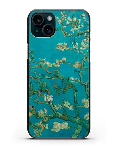 Чехол Цветущие ветки миндаля (Винсент ван Гог) силиконовый для iPhone 15 Plus