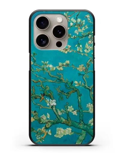 Чехол Цветущие ветки миндаля (Винсент ван Гог) силиконовый для iPhone 15 Pro