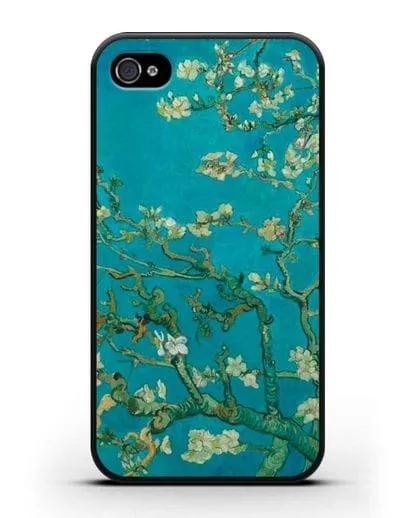 Чехол Цветущие ветки миндаля (Винсент ван Гог) силиконовый для iPhone 4/4s