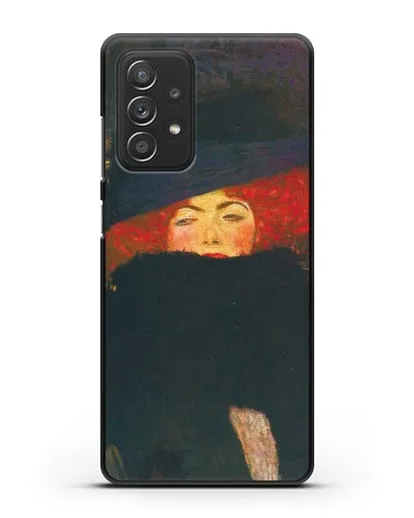 Чехол Дама в шляпке и боа из перьев (Густав Климт) силиконовый для Samsung Galaxy A53