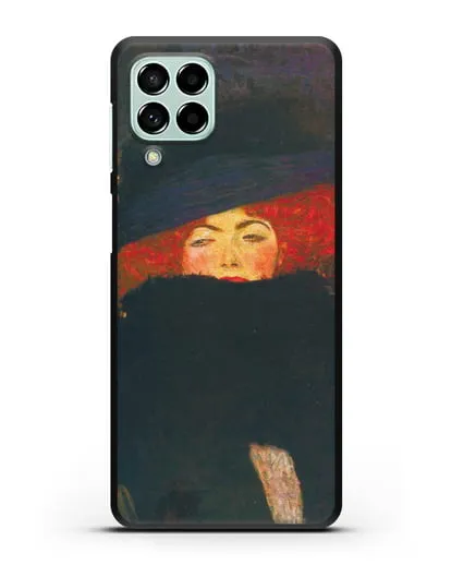 Чехол Дама в шляпке и боа из перьев (Густав Климт) силиконовый для Samsung Galaxy M53 [SM-M536]