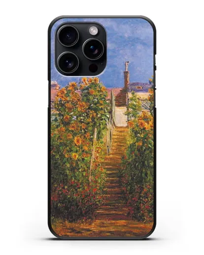 Чехол Сад художника в Ветёе (Клод Моне) силиконовый для iPhone 15 Pro Max