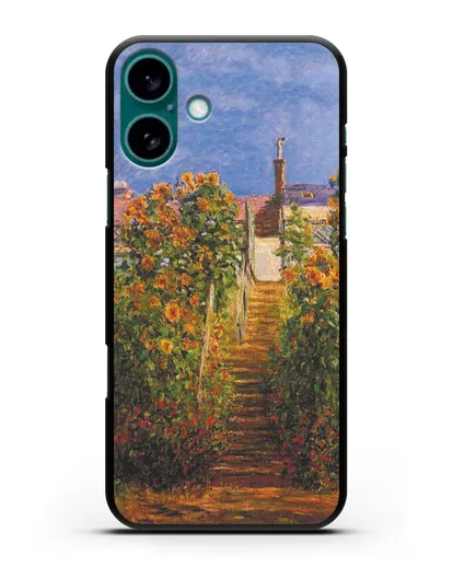 Чехол Сад художника в Ветёе (Клод Моне) силиконовый для iPhone 16 Plus