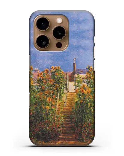 Чехол Сад художника в Ветёе (Клод Моне) силиконовый для iPhone 16 Pro