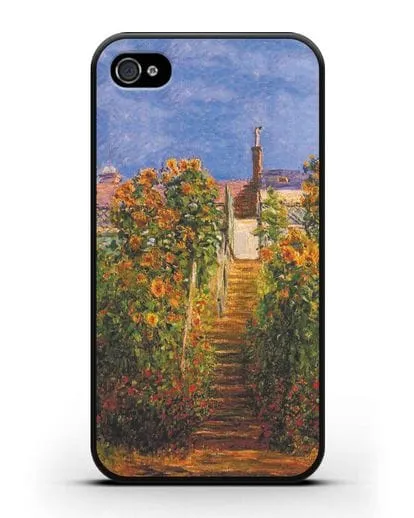 Чехол Сад художника в Ветёе (Клод Моне) силиконовый для iPhone 4/4s