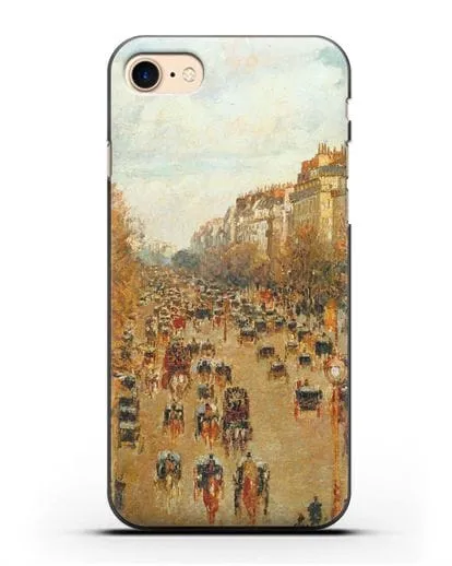 Чехол Бульвар Монмартр в Париже (Камиль Писсарро) силиконовый для iPhone 7