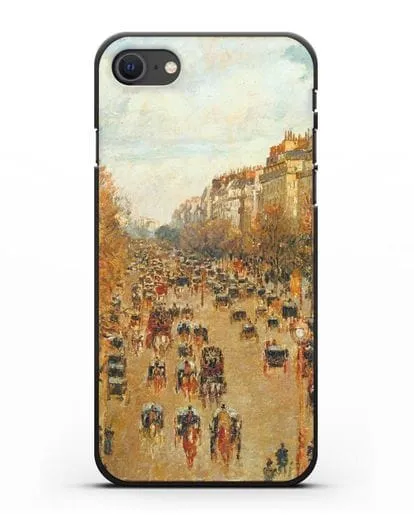 Чехол Бульвар Монмартр в Париже (Камиль Писсарро) силиконовый для iPhone SE 2020