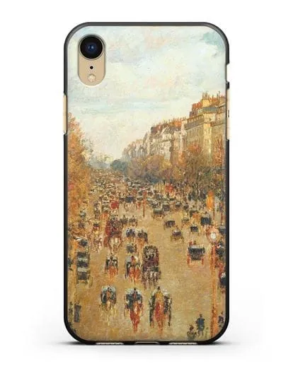 Чехол Бульвар Монмартр в Париже (Камиль Писсарро) силиконовый для iPhone XR