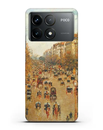 Чехол Бульвар Монмартр в Париже (Камиль Писсарро) силиконовый для Xiaomi Poco F6 Pro