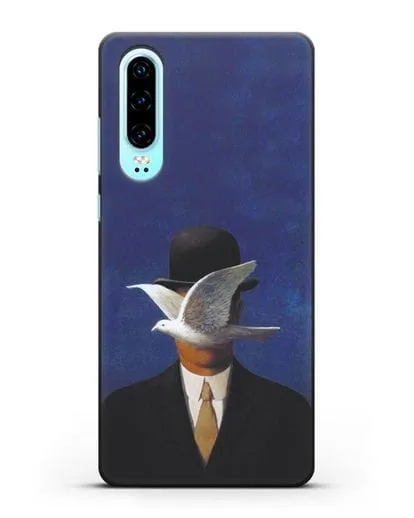 Чехол Человек в котелке (Рене Магритт) силиконовый для Huawei P30