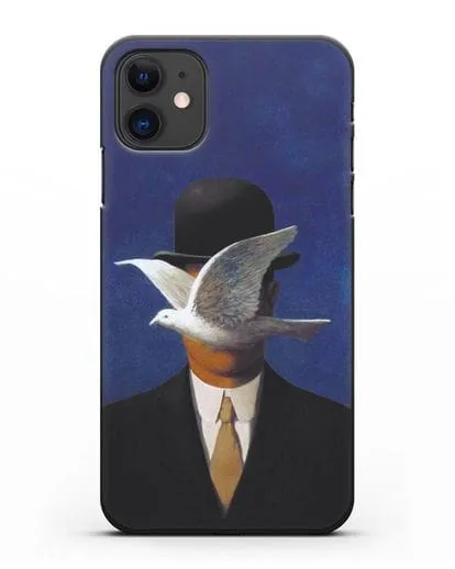 Чехол Человек в котелке (Рене Магритт) силиконовый для iPhone 11