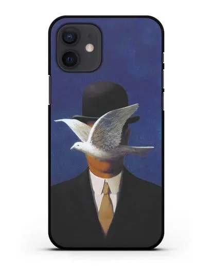 Чехол Человек в котелке (Рене Магритт) силиконовый для iPhone 12