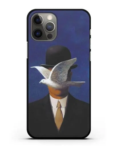 Чехол Человек в котелке (Рене Магритт) силиконовый для iPhone 12 Pro