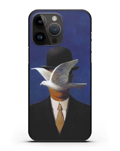 Чехол Человек в котелке (Рене Магритт) силиконовый для iPhone 14 Pro Max
