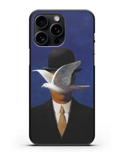 Чехол Человек в котелке (Рене Магритт) силиконовый для iPhone 15 Pro Max