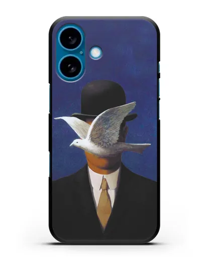 Чехол Человек в котелке (Рене Магритт) силиконовый для iPhone 16