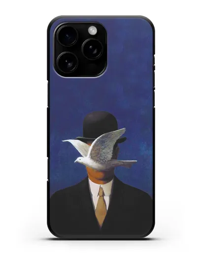 Чехол Человек в котелке (Рене Магритт) силиконовый для iPhone 16 Pro Max