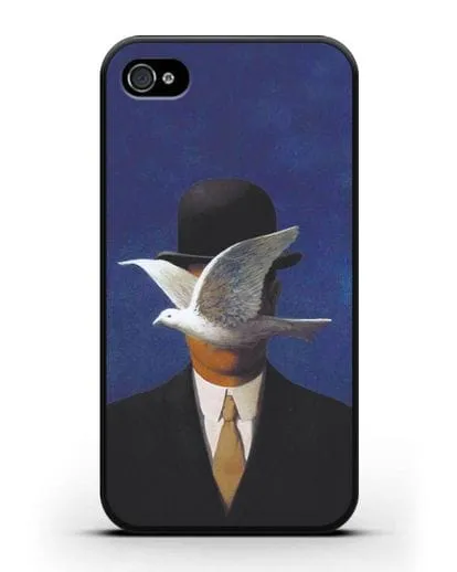 Чехол Человек в котелке (Рене Магритт) силиконовый для iPhone 4/4s
