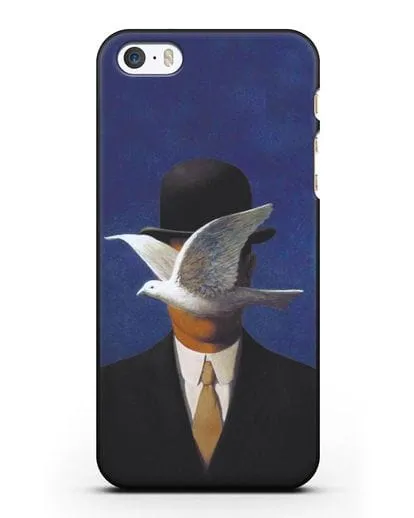 Чехол Человек в котелке (Рене Магритт) силиконовый для iPhone 5/5s/SE