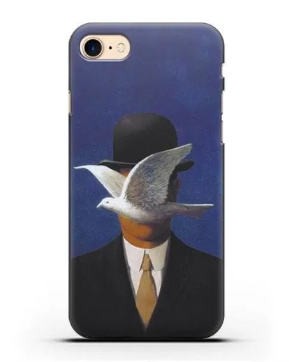 Чехол Человек в котелке (Рене Магритт) силиконовый для iPhone 7