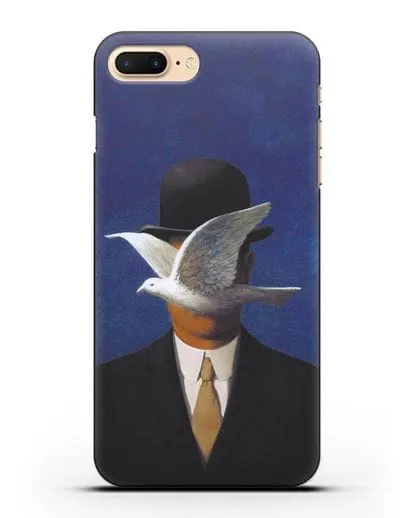 Чехол Человек в котелке (Рене Магритт) силиконовый для iPhone 7 Plus