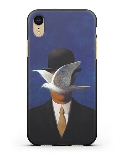 Чехол Человек в котелке (Рене Магритт) силиконовый для iPhone XR