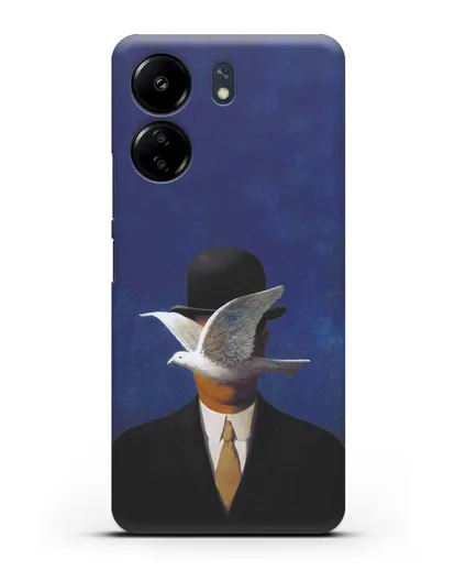 Чехол Человек в котелке (Рене Магритт) силиконовый для Xiaomi Poco C65