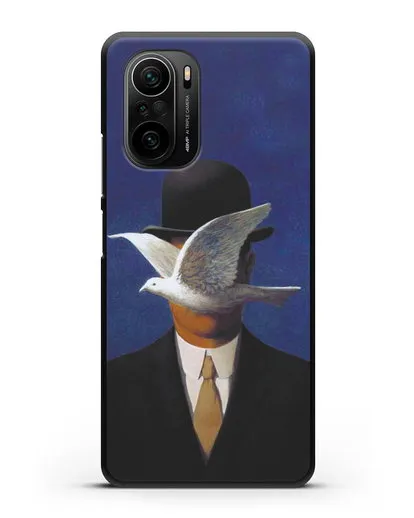 Чехол Человек в котелке (Рене Магритт) силиконовый для Xiaomi Poco F3 Pro
