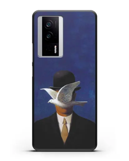 Чехол Человек в котелке (Рене Магритт) силиконовый для Xiaomi Poco F5 Pro