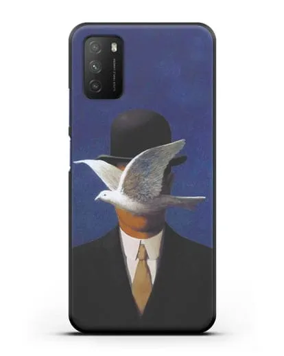 Чехол Человек в котелке (Рене Магритт) силиконовый для Xiaomi Poco M3