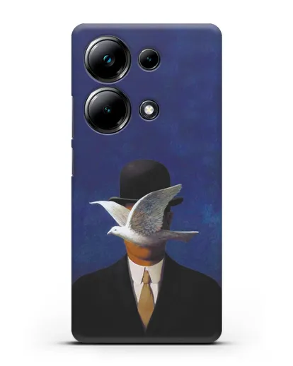 Чехол Человек в котелке (Рене Магритт) силиконовый для Xiaomi Poco M6 Pro