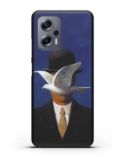 Чехол Человек в котелке (Рене Магритт) силиконовый для Xiaomi Poco X4 GT