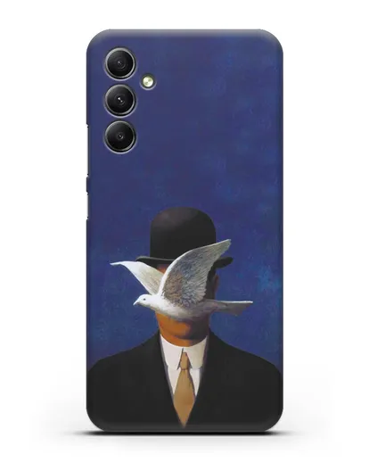 Чехол Человек в котелке (Рене Магритт) силиконовый для Samsung Galaxy A34 [SM-A346]
