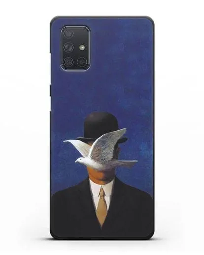 Чехол Человек в котелке (Рене Магритт) силиконовый для Samsung Galaxy A71 [SM-A715F]