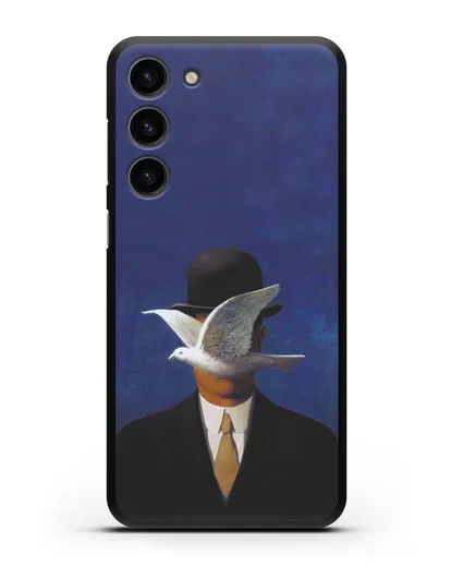 Чехол Человек в котелке (Рене Магритт) силиконовый для Samsung Galaxy S23 Plus [SM-S916]